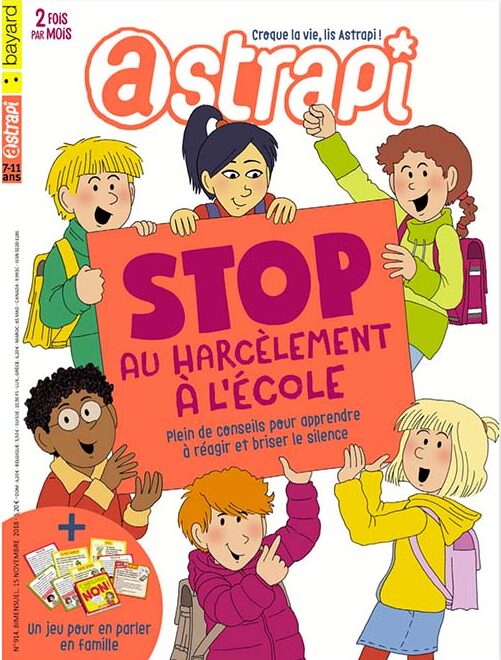 Couverture du magazine Astrapi n°914. Stop au harcèlement à l'école.