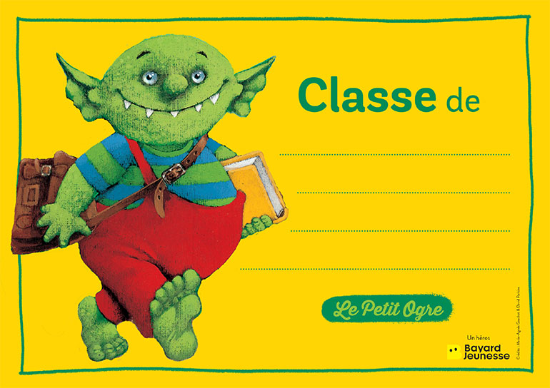 Décorer sa classe avec Petit Ogre : l'affiche de porte.